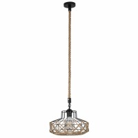 Distribuidor - Lâmpadas Diversas | Colgantes Rustica | COLGANTE YUTE 1XE27 CUERDA REGX30X30 CM Ref: 120893615